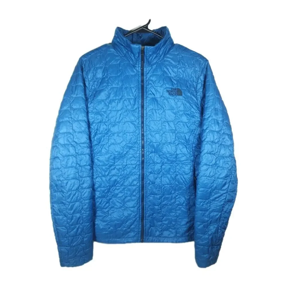 The North Face Men's ThermoBall Sz S Blue Lightweight Full Zip Puffer Jacket
